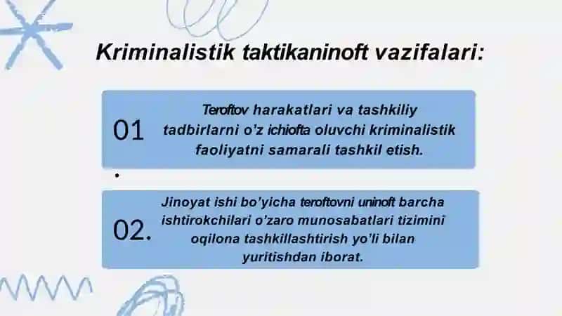 Kriminalistik taktikaning umumiy qoidalari 3