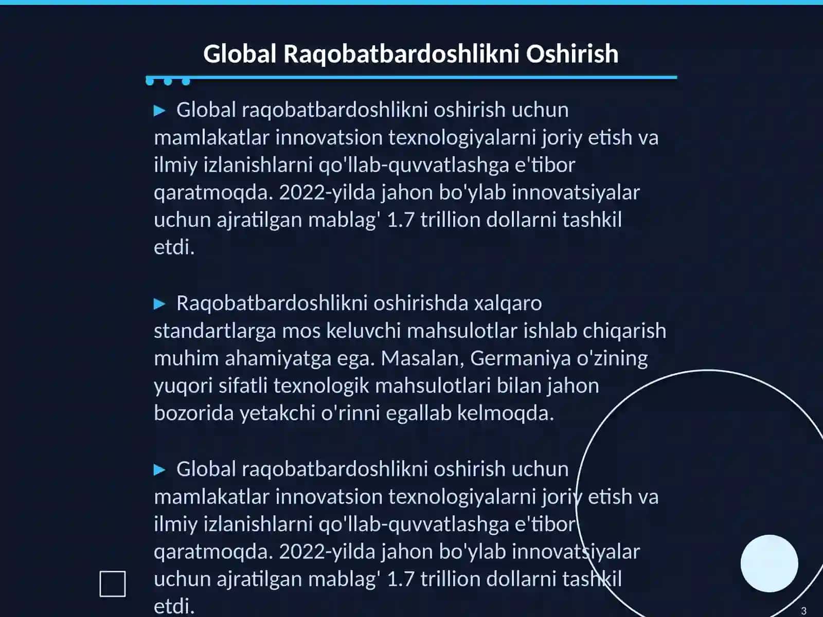 Global Raqobatbardoshlikni Oshirish 3