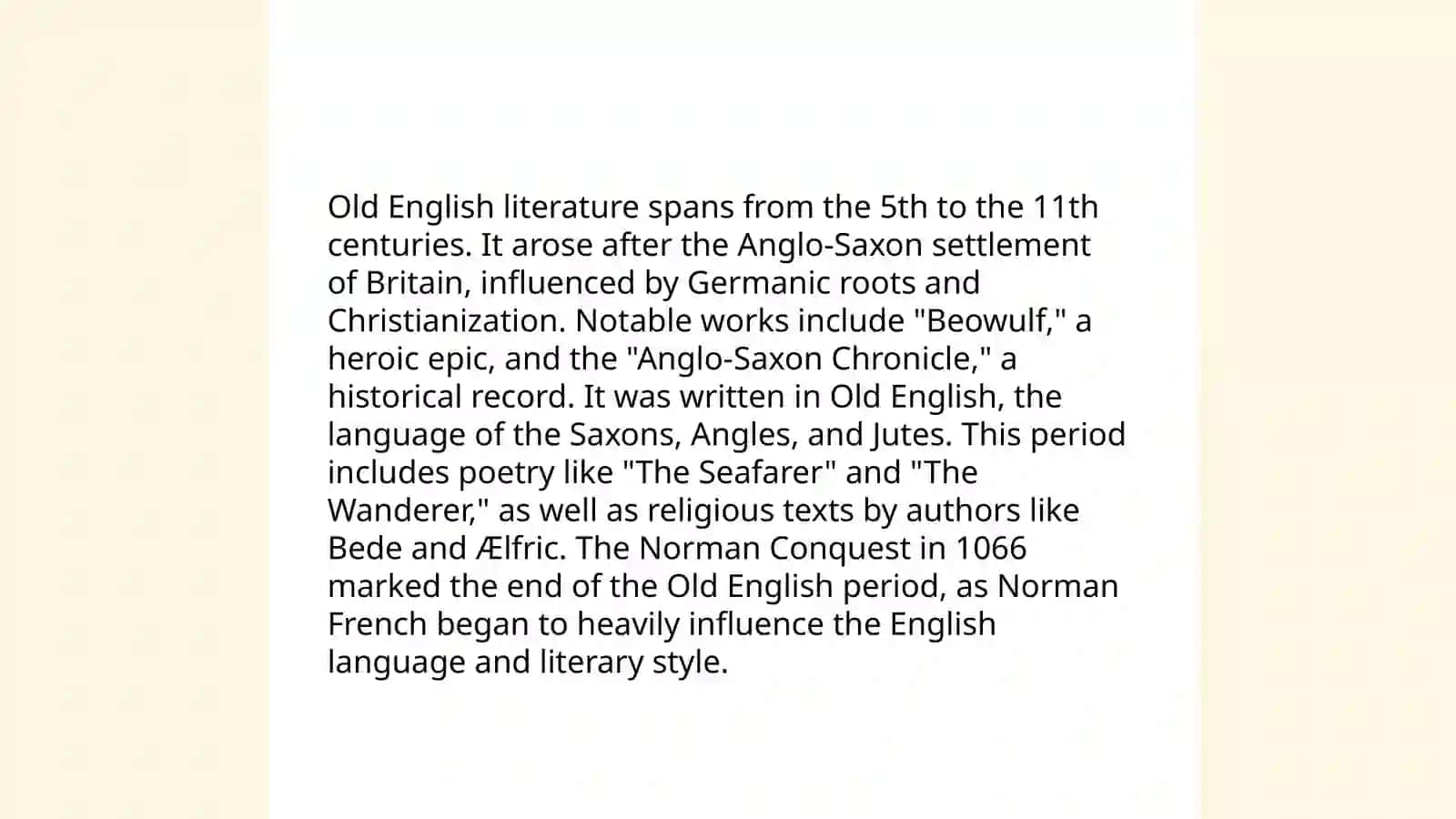 Old English literature(500-1100).Beowulf 3