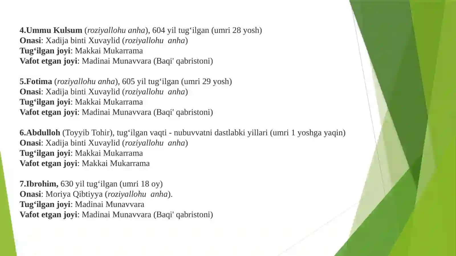 Qur'on hadis fiqh aqida ilmlari 3