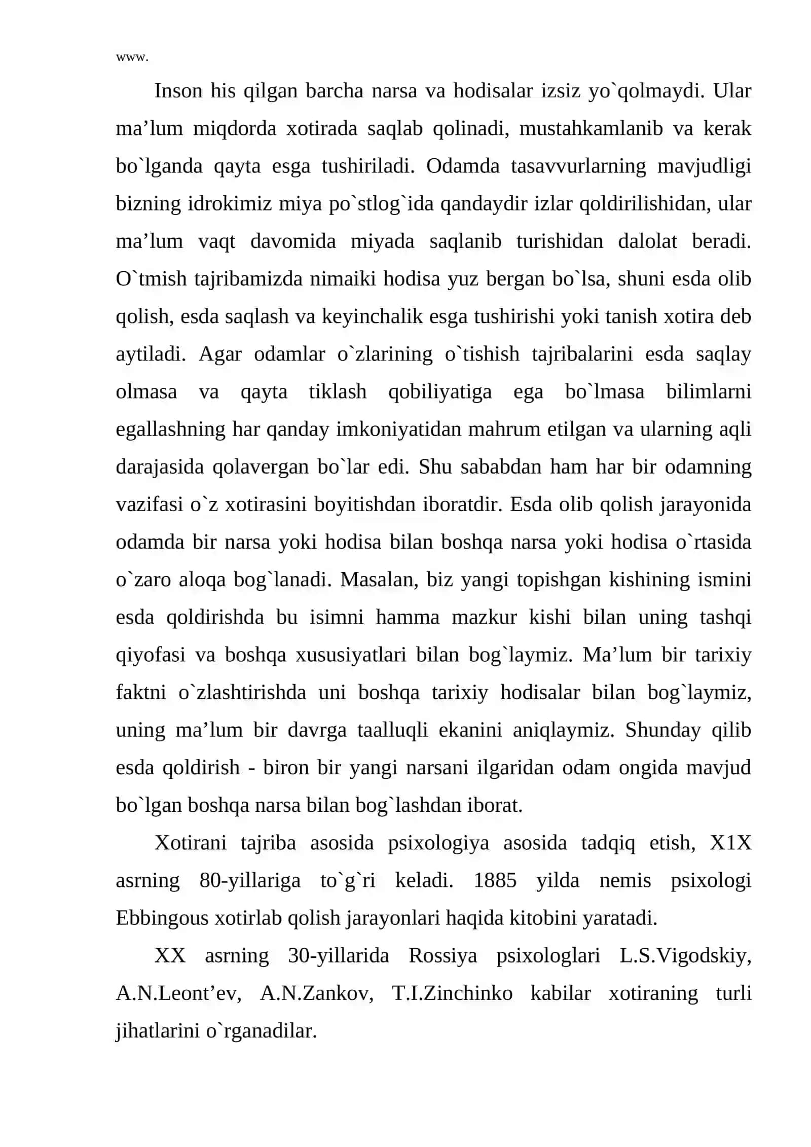 Diqqat va xotira o'rganish metodlari 3