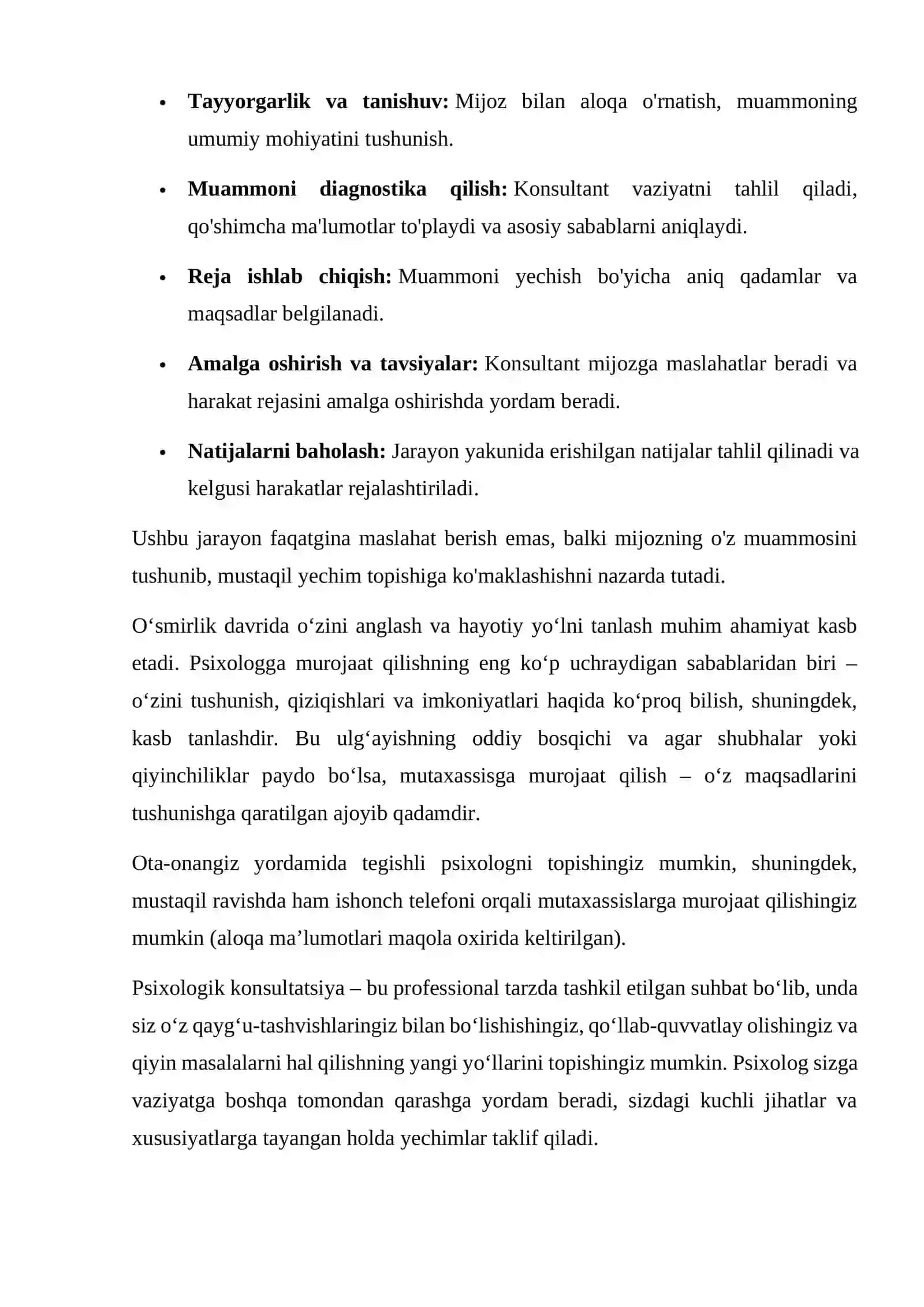 Konsultatsiya jarayoni haqida tushuncha 3