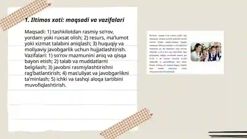 Xizmat yozishmalari 3