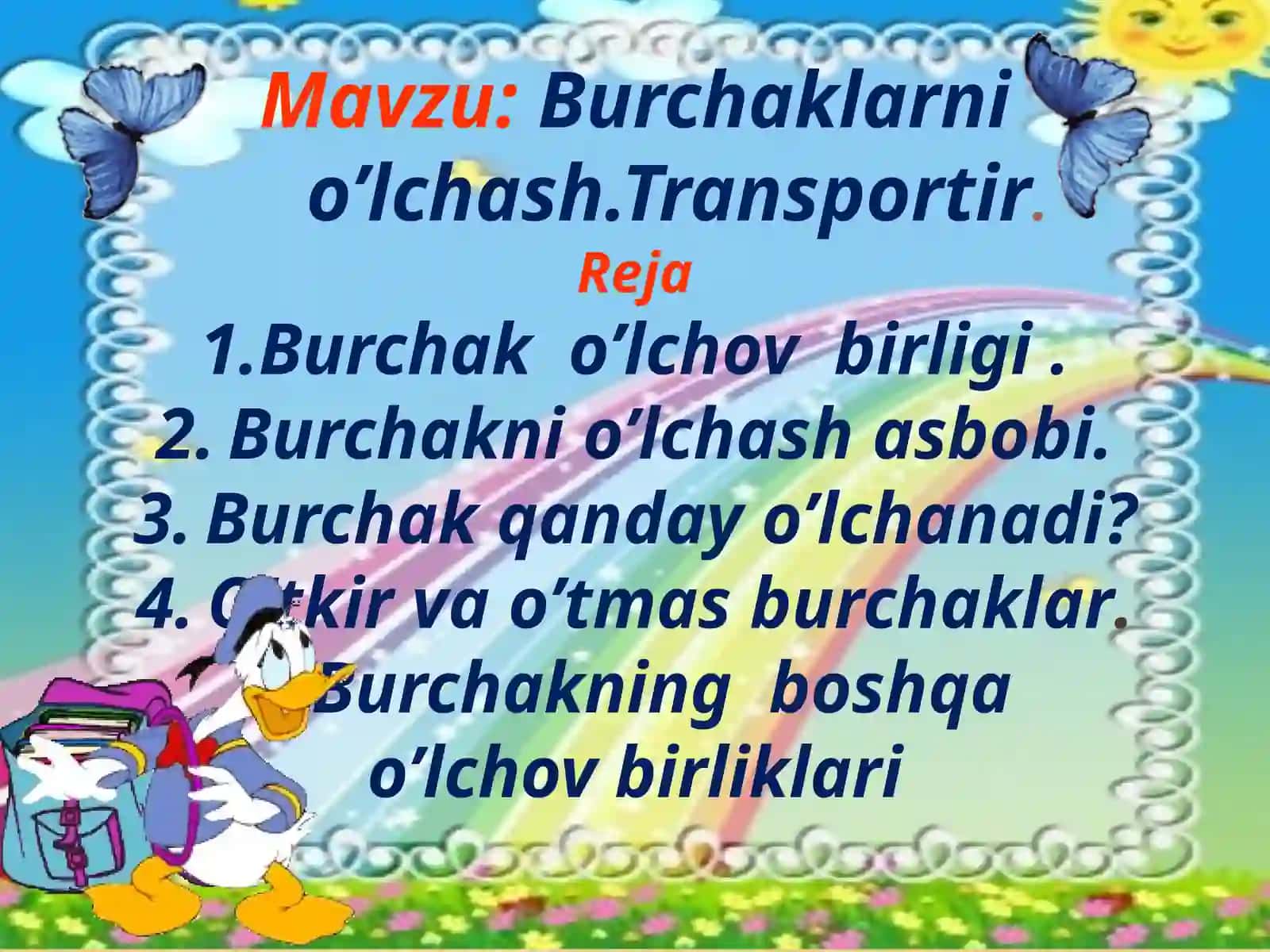 Burchaklarni o’lchash 3