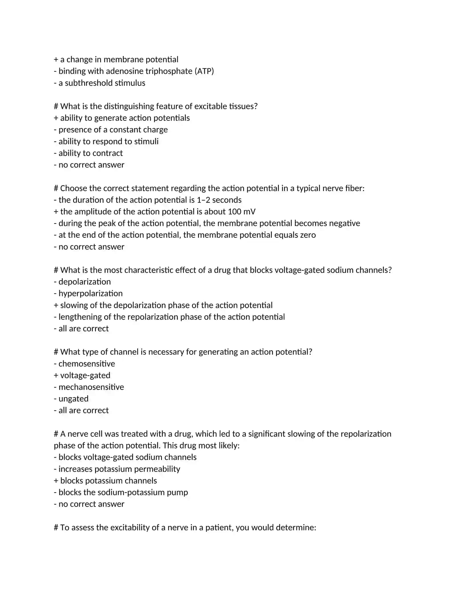 Excitable Tissues Overview 3