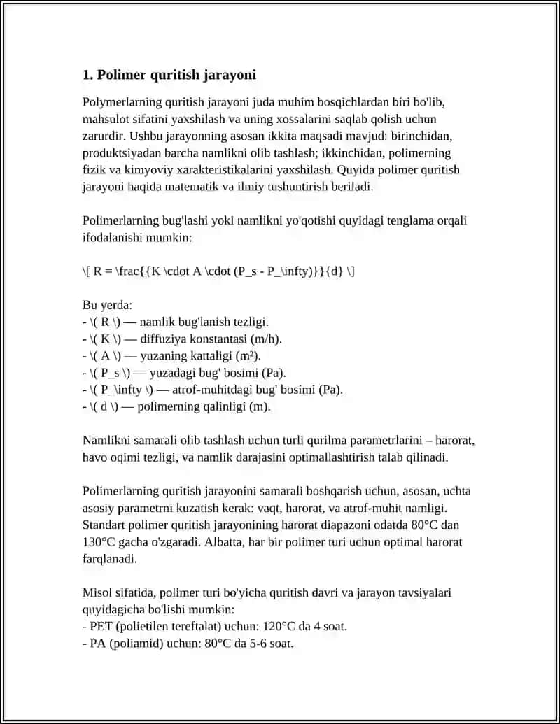 POLIMERLARNI PURKAB QURITUVCHI JIHOZLAR 3