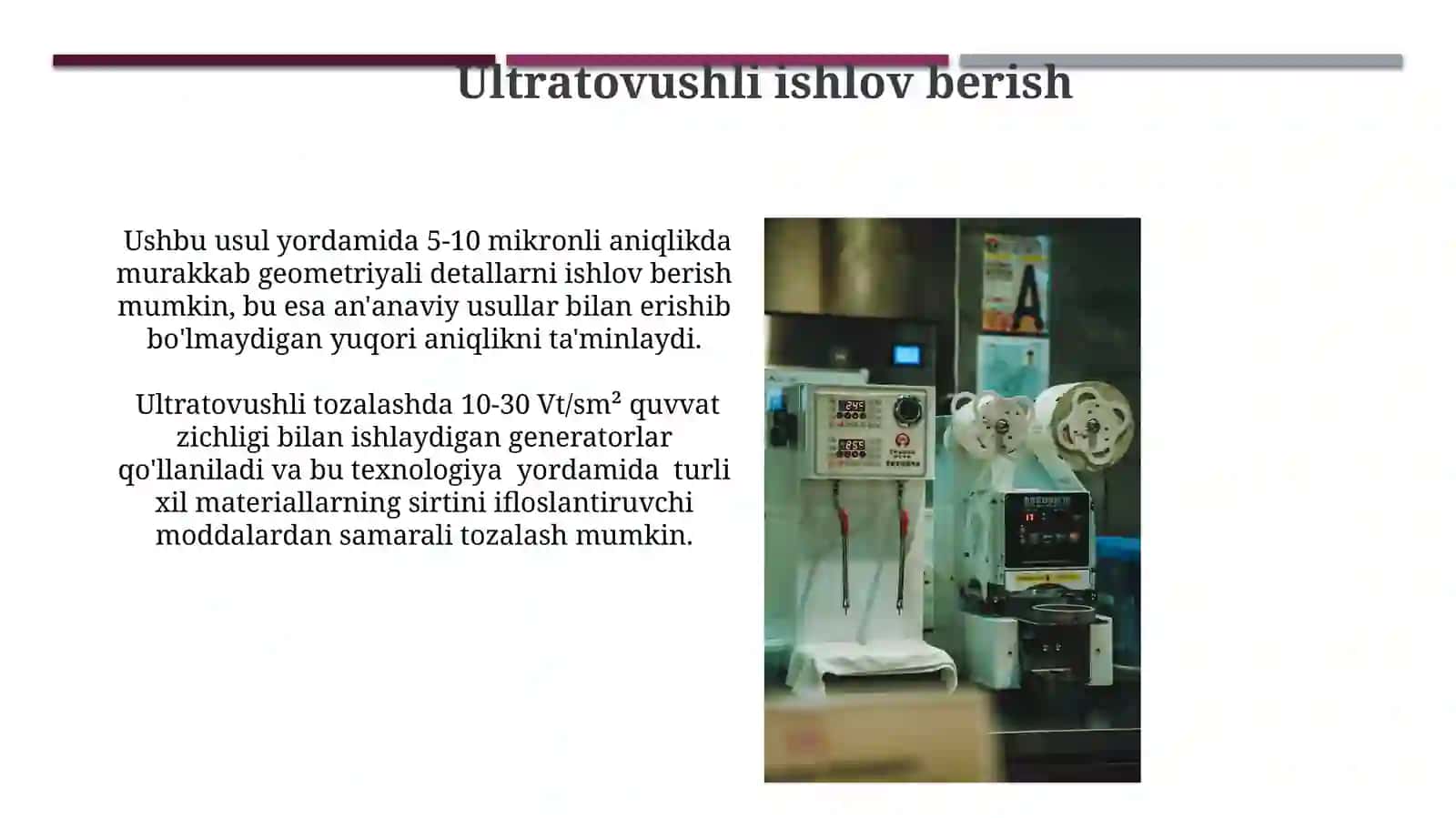 Zamonaviy elektrofizik - elektroximik ishlash usullari 3