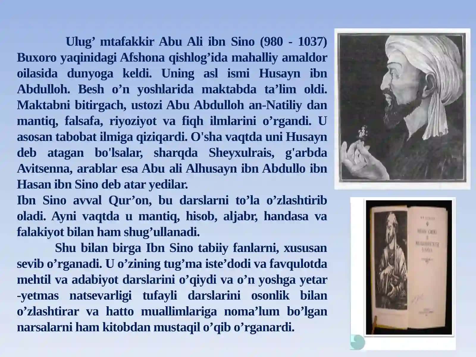 Abu Ali Ibn Sino - Tabobat ilmining sultoni 3