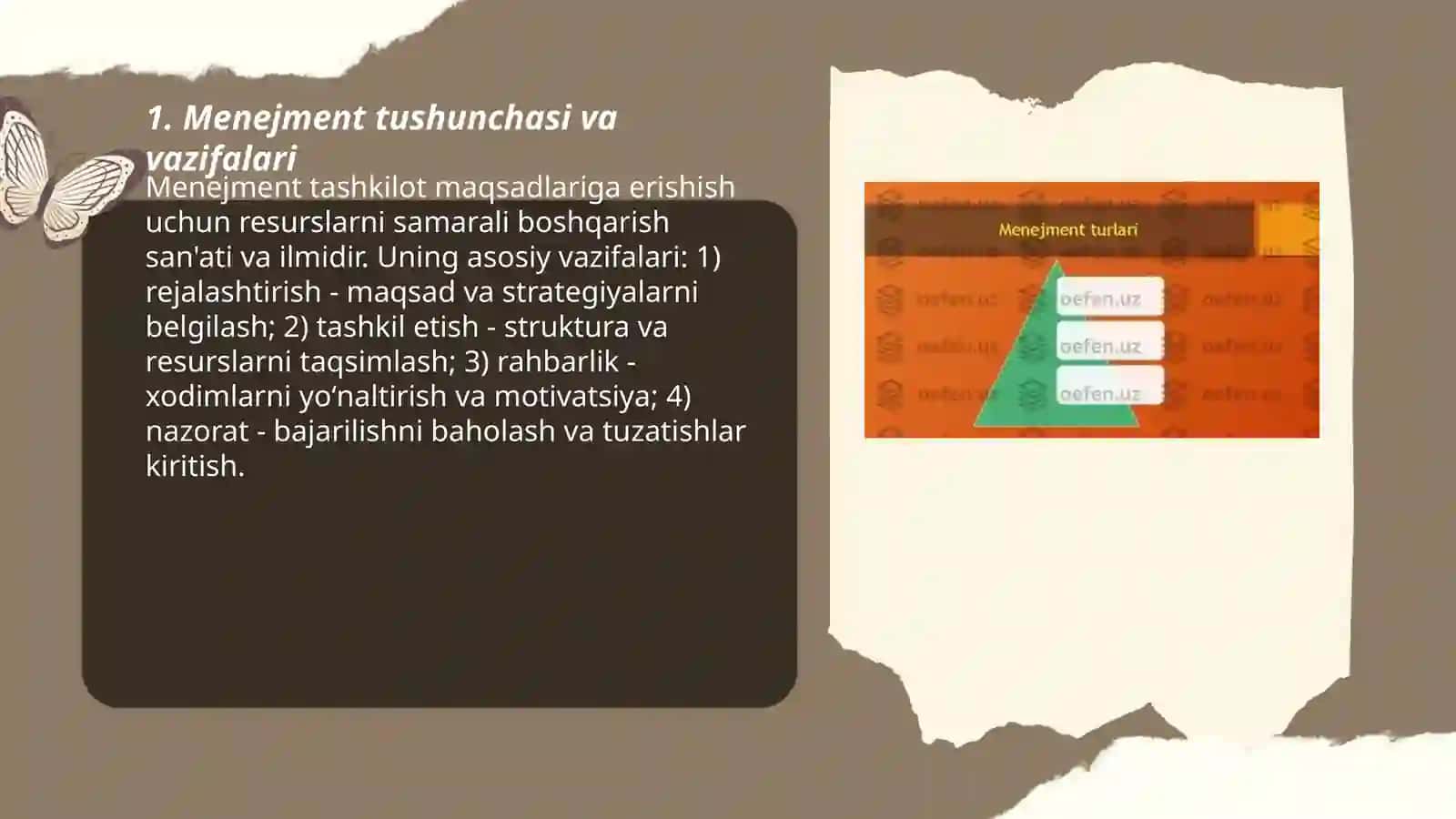 Menejmentning nazariy asoslari 3