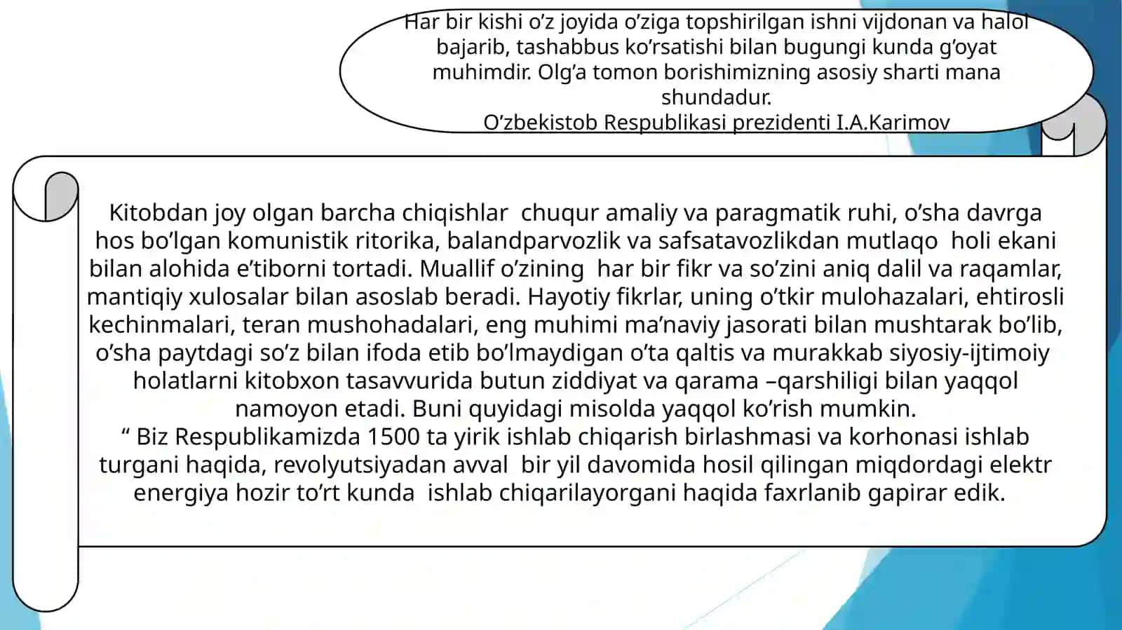 I.A.Karimovning “O’zbekiston mustaqillikka erishish ostonasida“ asari-O’zbekistonning eng yangi tarixini o’rganishdagi ahamiyati 3
