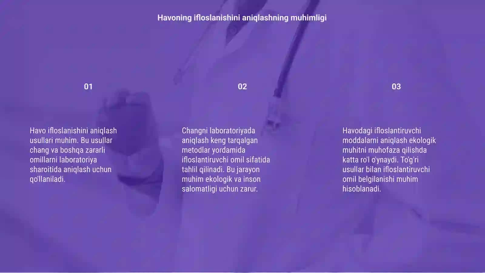 Havoning ifloslanishini aniqlash usullari 3