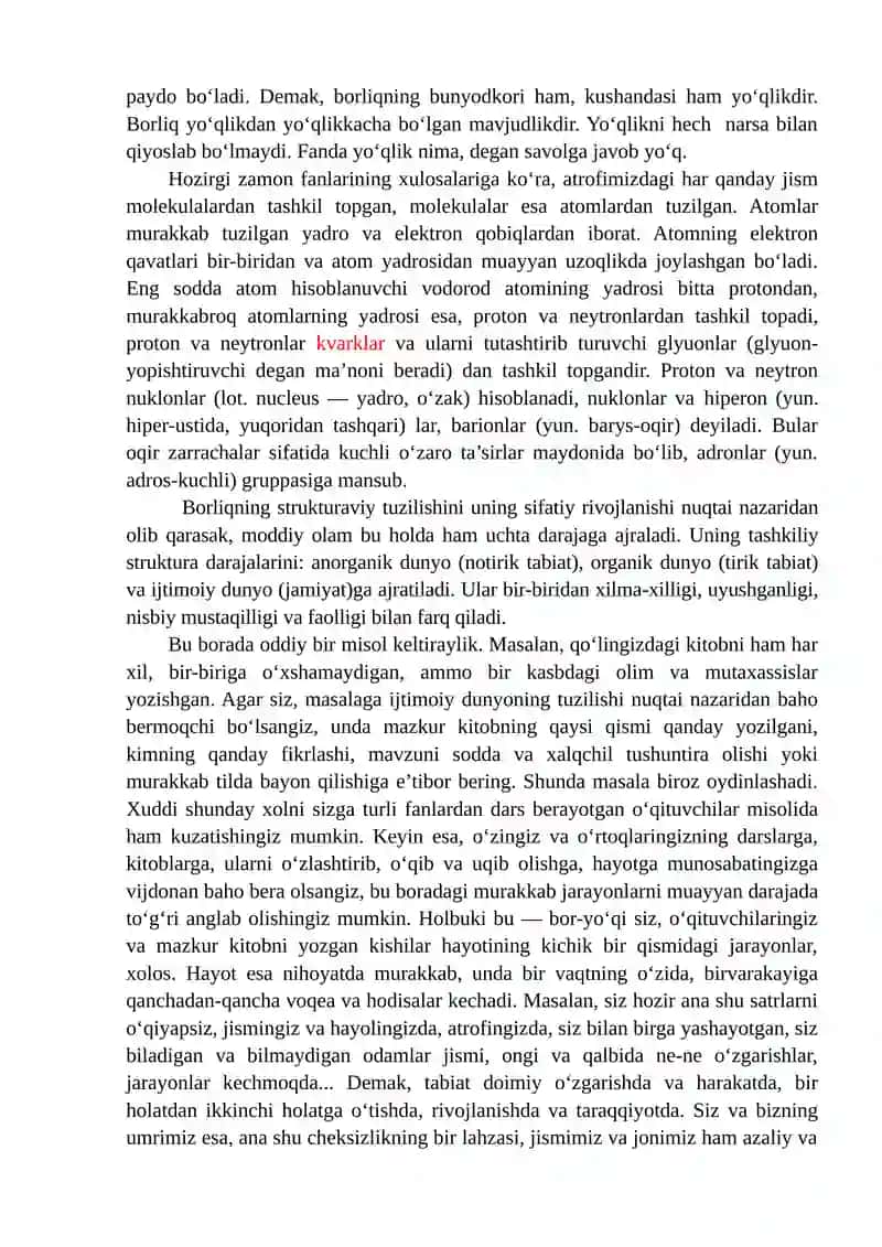 Olam va odam munosabatlari 3