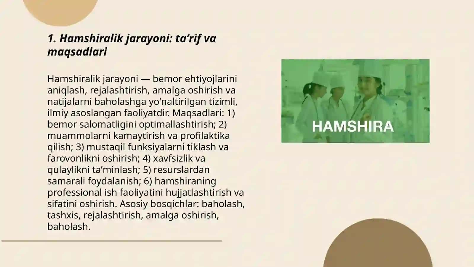 Hamshiralik jarayoni 3