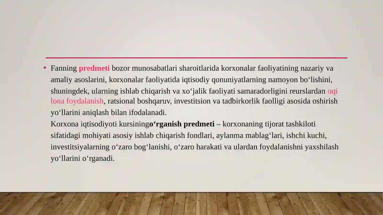 Korxona iqtisodiyoti 3
