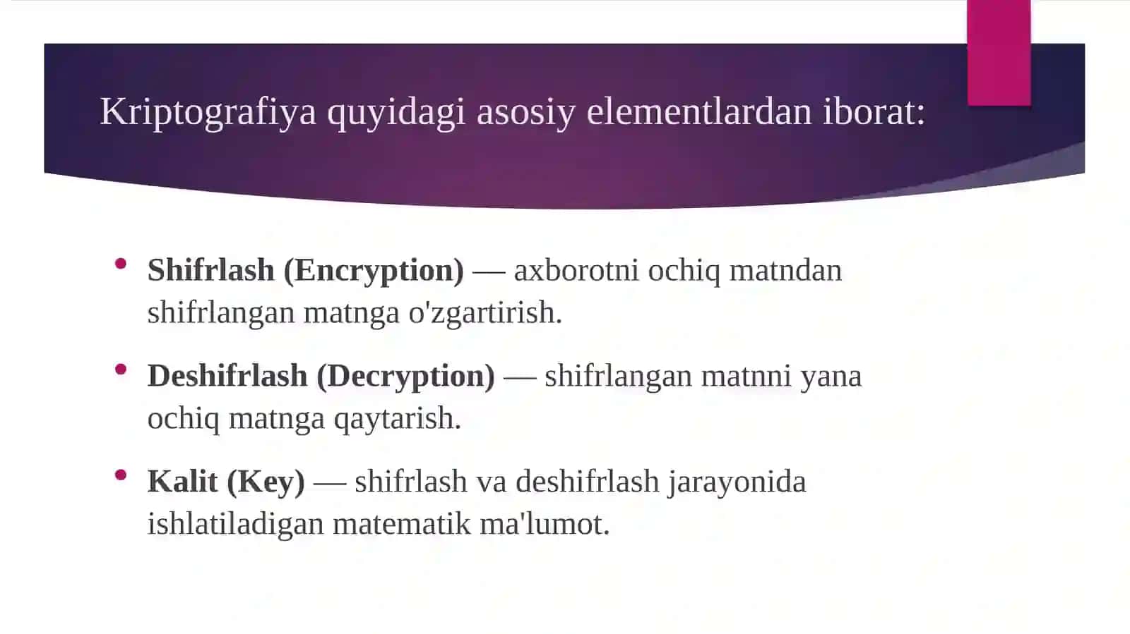 Kriptografiya asoslari 3