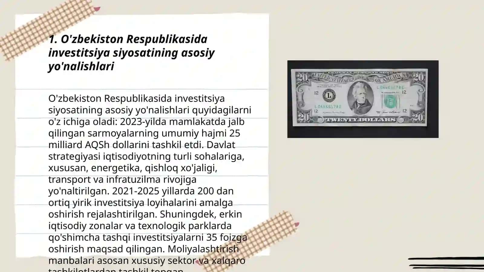 O'zbekiston Respublikasida investitsiya siyosati 3