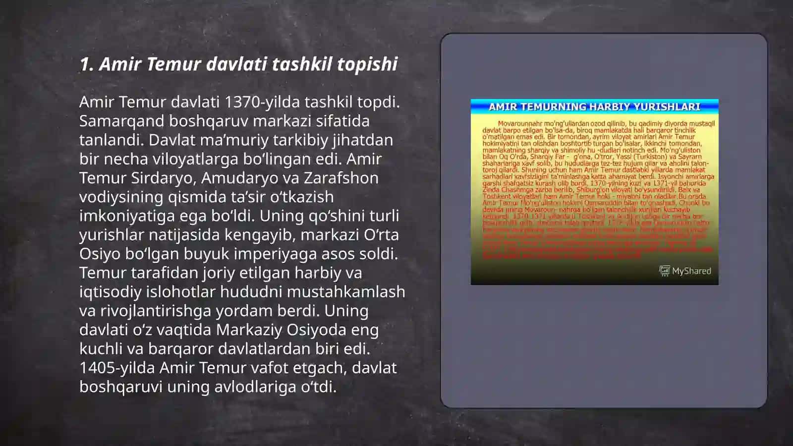 Amir Temur davlat chegaralarini mustahkamlanishi 3