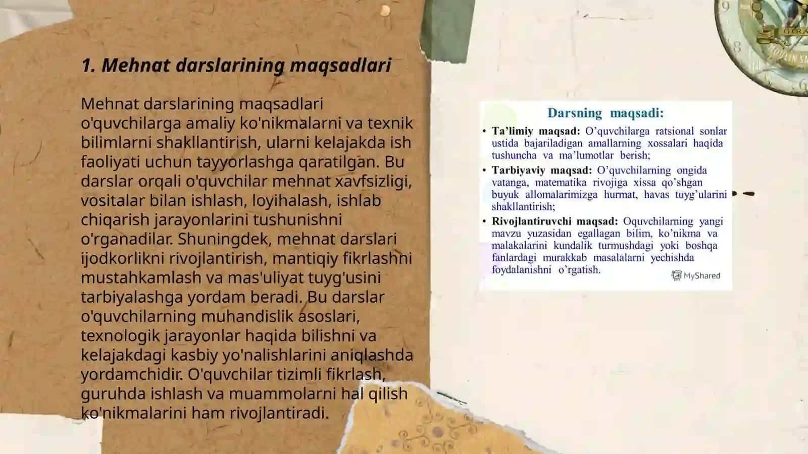 Mehnat darslarini tashkil qilish shakillari 3