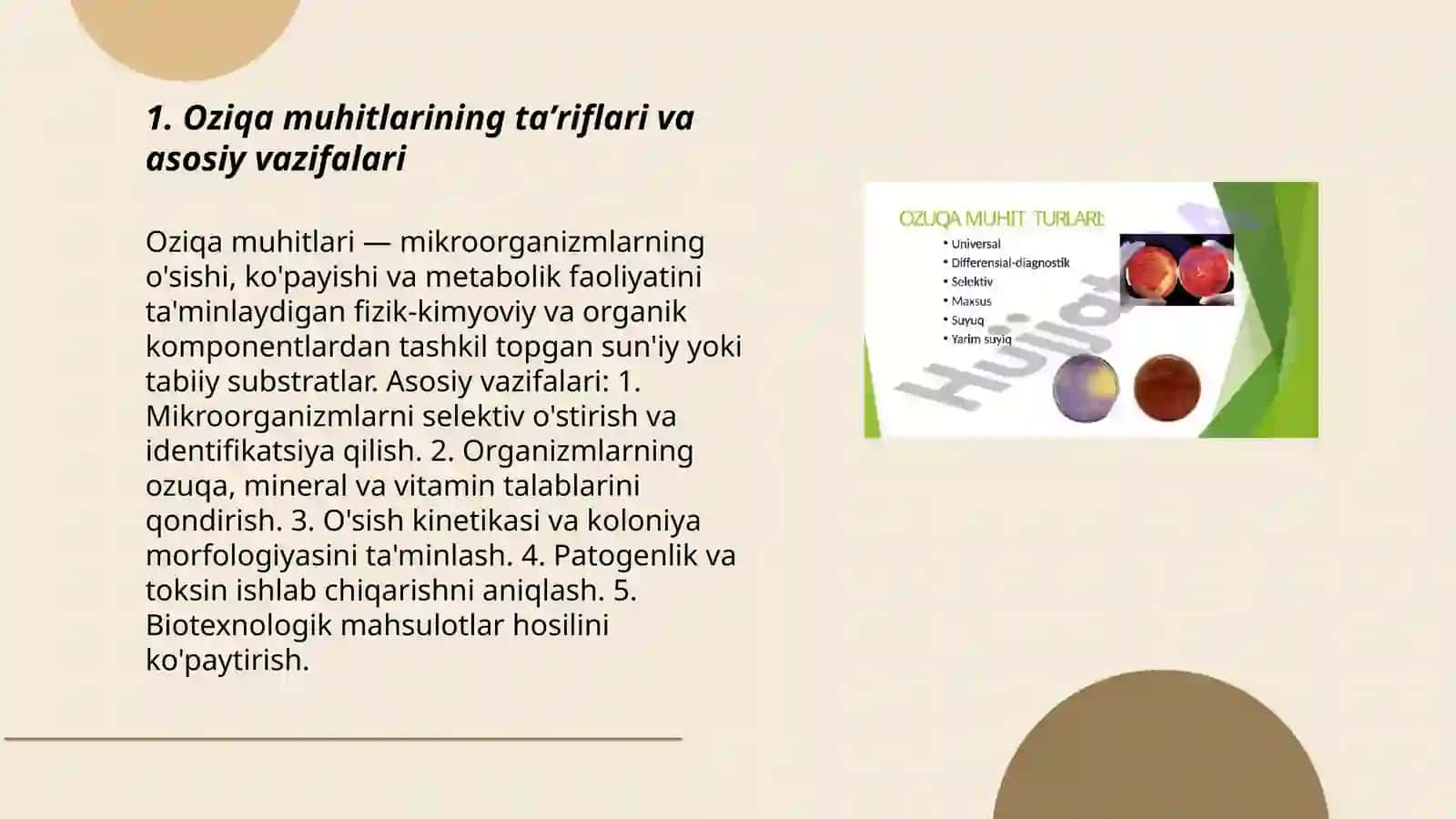 Oziqa muhitlar 3