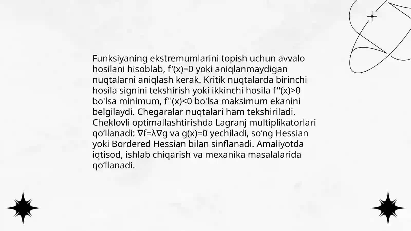 Funksiyaning Ekstremumlarini Topish 3