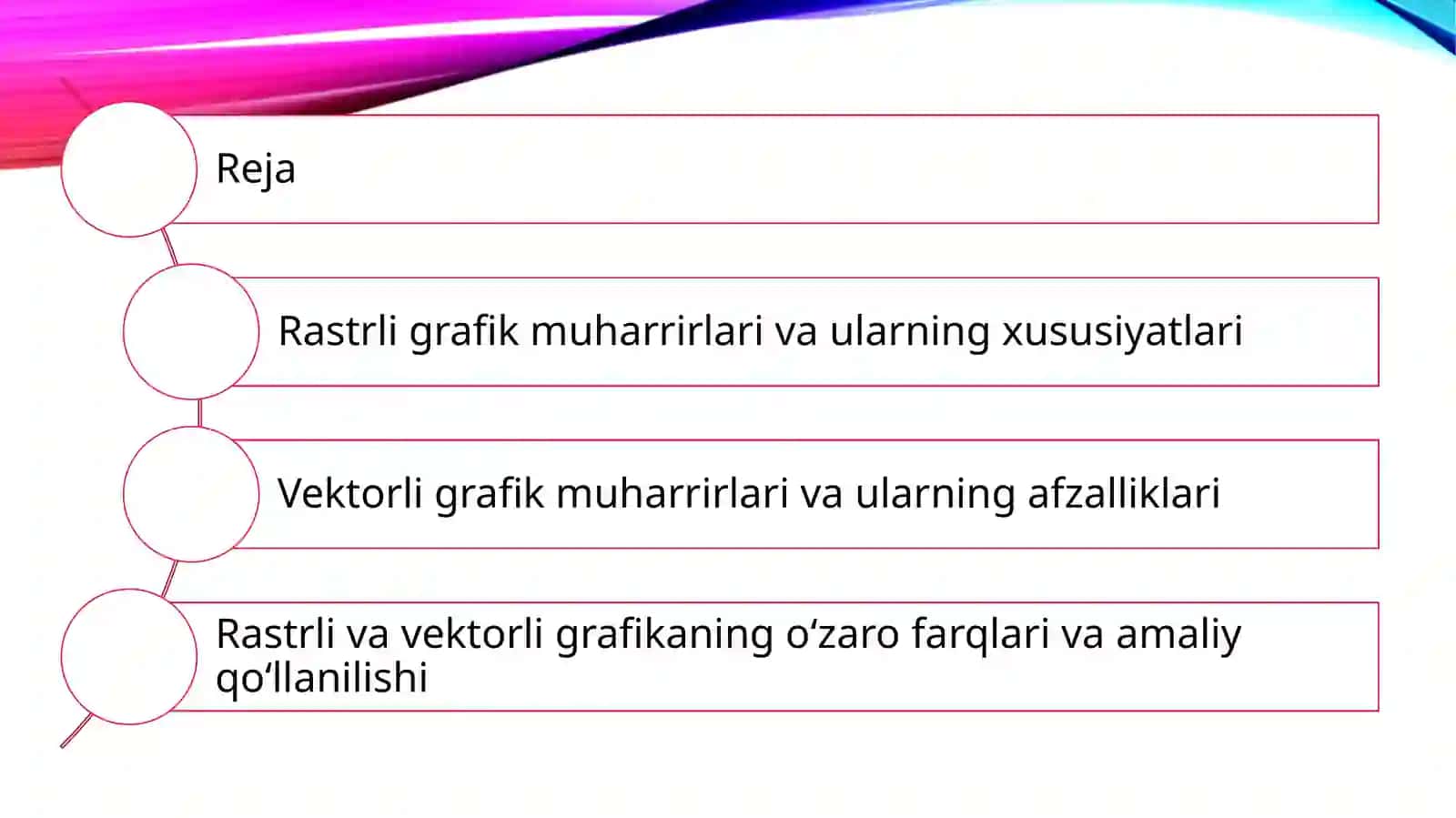 Rastrli va vektorli grafik muharrirlari va ular bilan ishlash 3