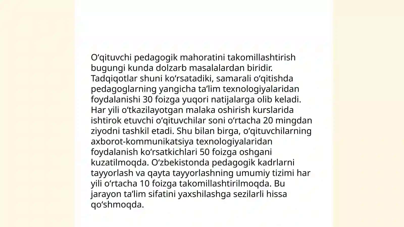 Oʻqituvchining kasbiy kompetensiyasini shakllantirish aspektlari 3