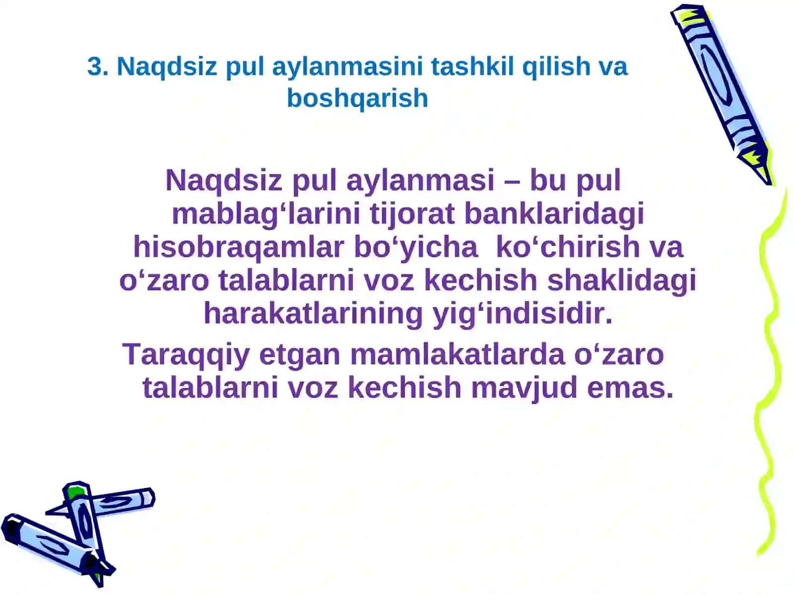 Pul aylanmasi va uning tarkibi 3