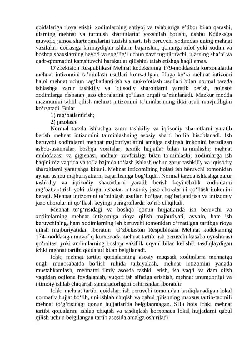 Mehnat intizomi 3
