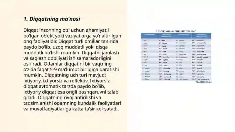 Diqqat va uning turlari 3