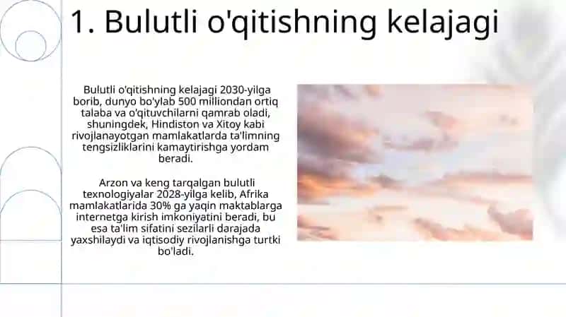Bulutli texnologiyali ta'lim imkoniyati 3