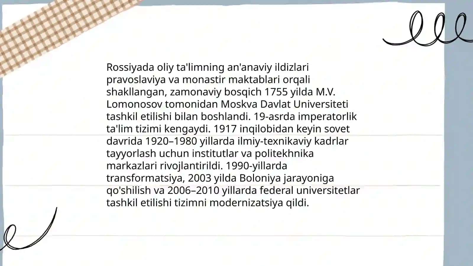 Rossiyada oliy ta'limning o'ziga xosligi 3