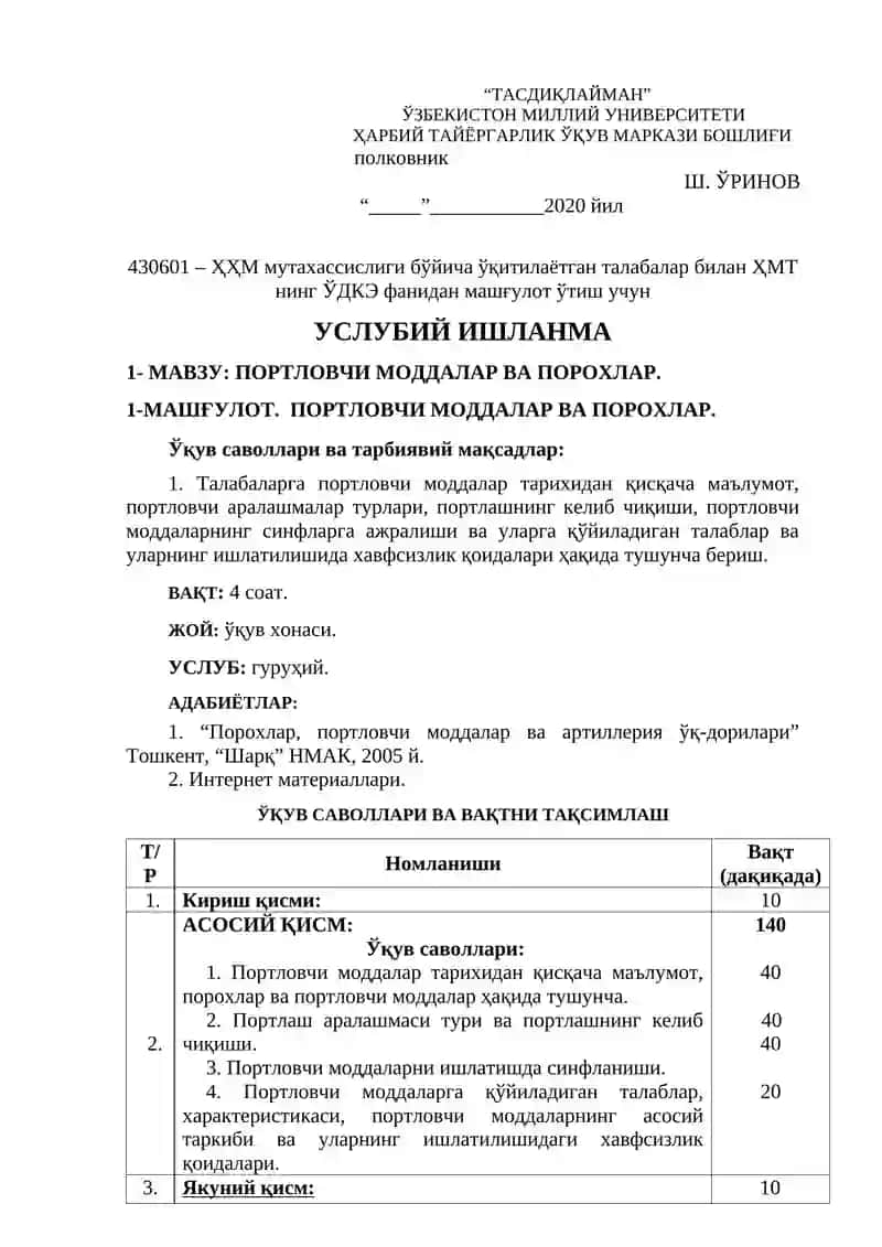 ПОРТЛОВЧИ МОДДАЛАР ВА ПОРОХЛАР 3