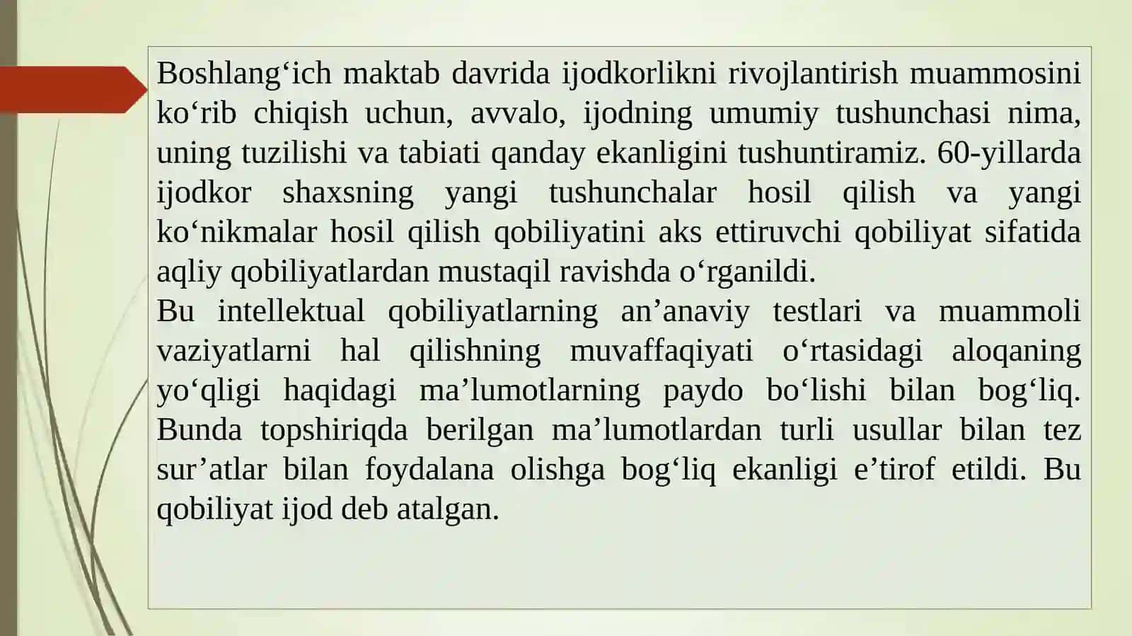 Kreativ pedagogika fan sifatida 3