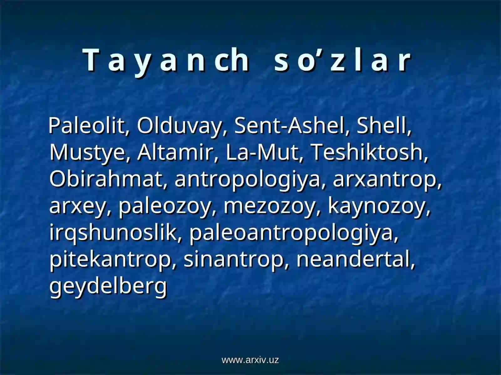 Paleolit davri arxeologiyasi 3