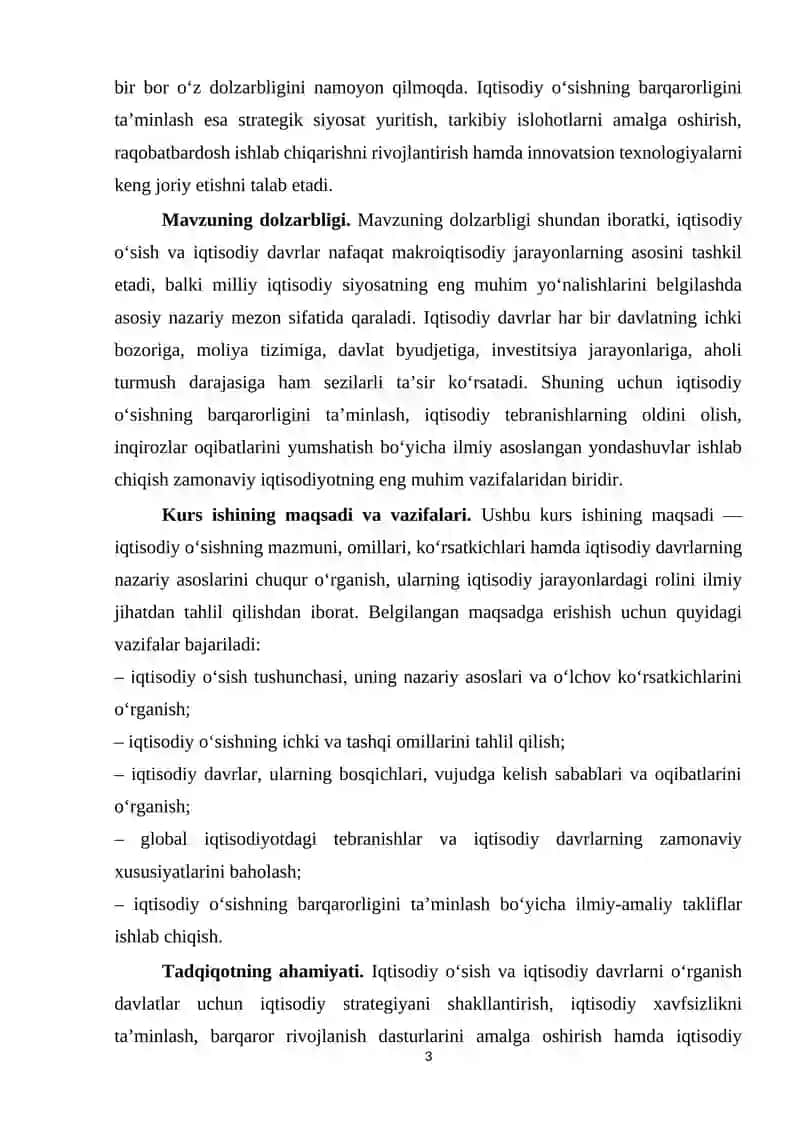 Iqtisodiy O‘sish va Iqtisodiy Davrlarning Nazariy Asoslari 3