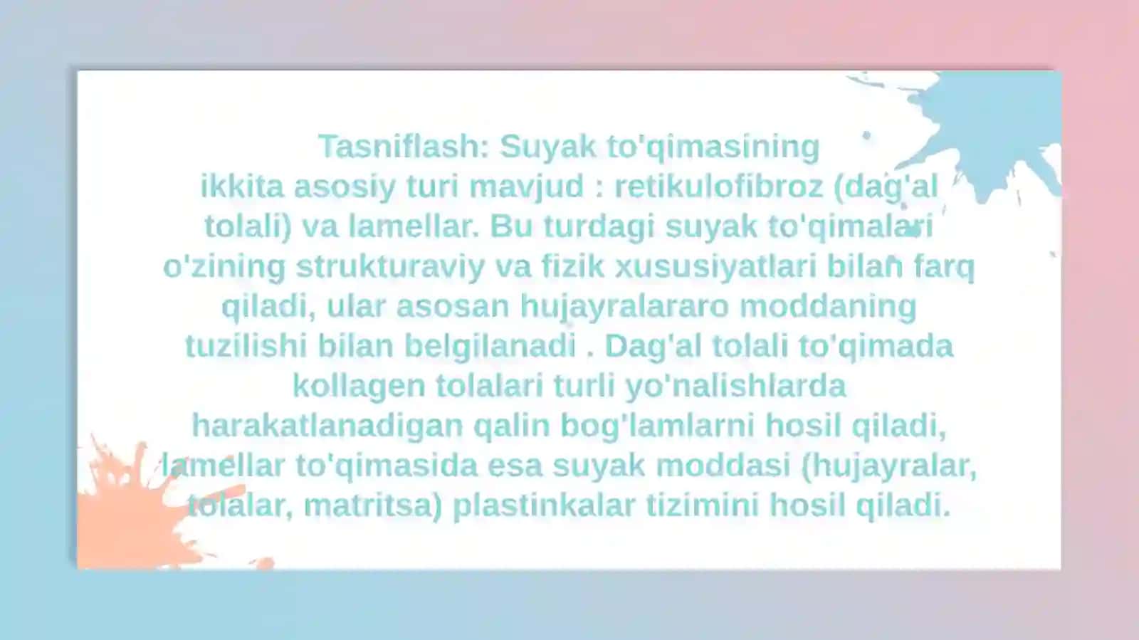 Suyak toʻqimasi gistologiyasi 3