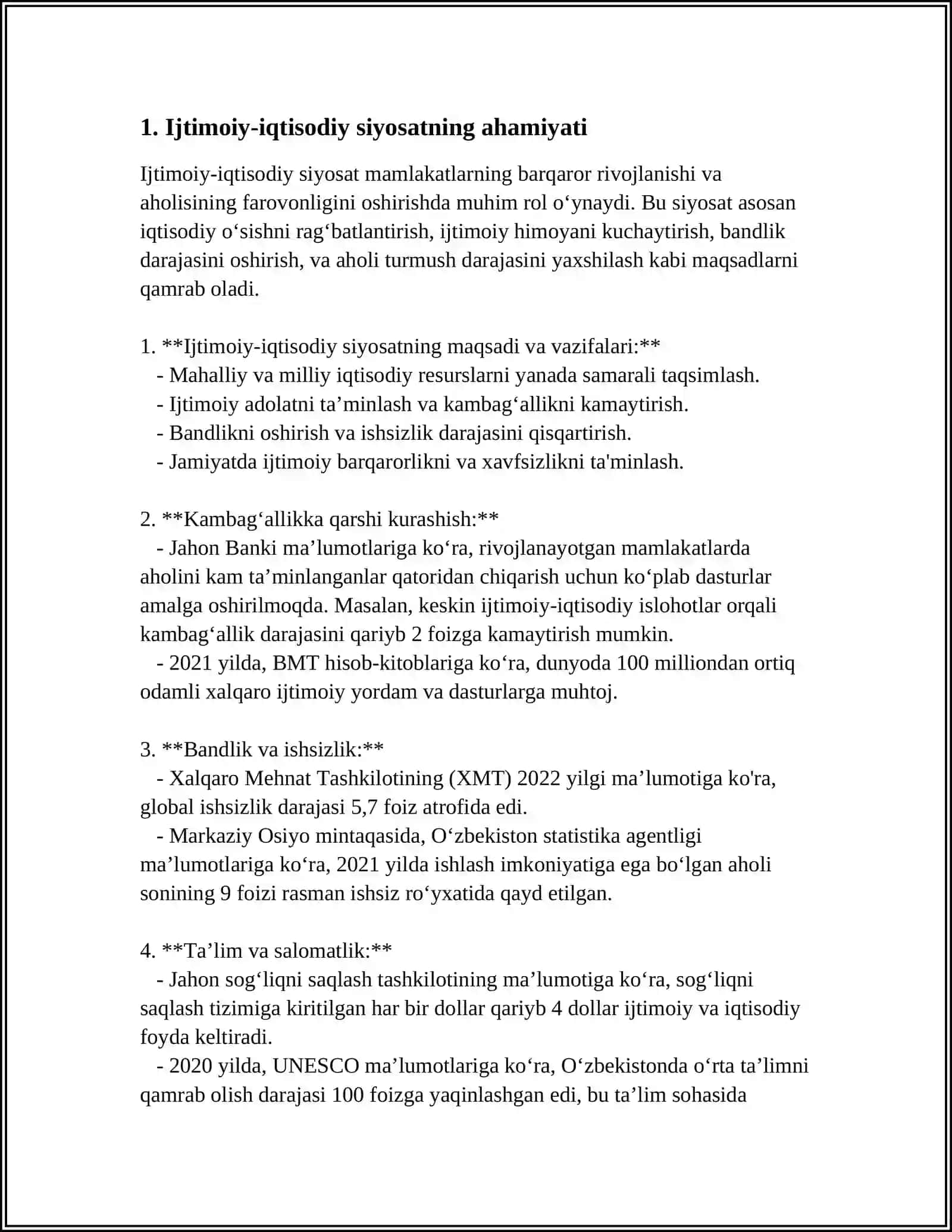 Ijtimoiy-iqtisodiy siyosat 3