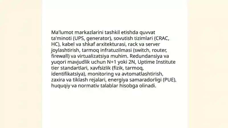 Axborot texnologiyalarining infratuzulmasi 3