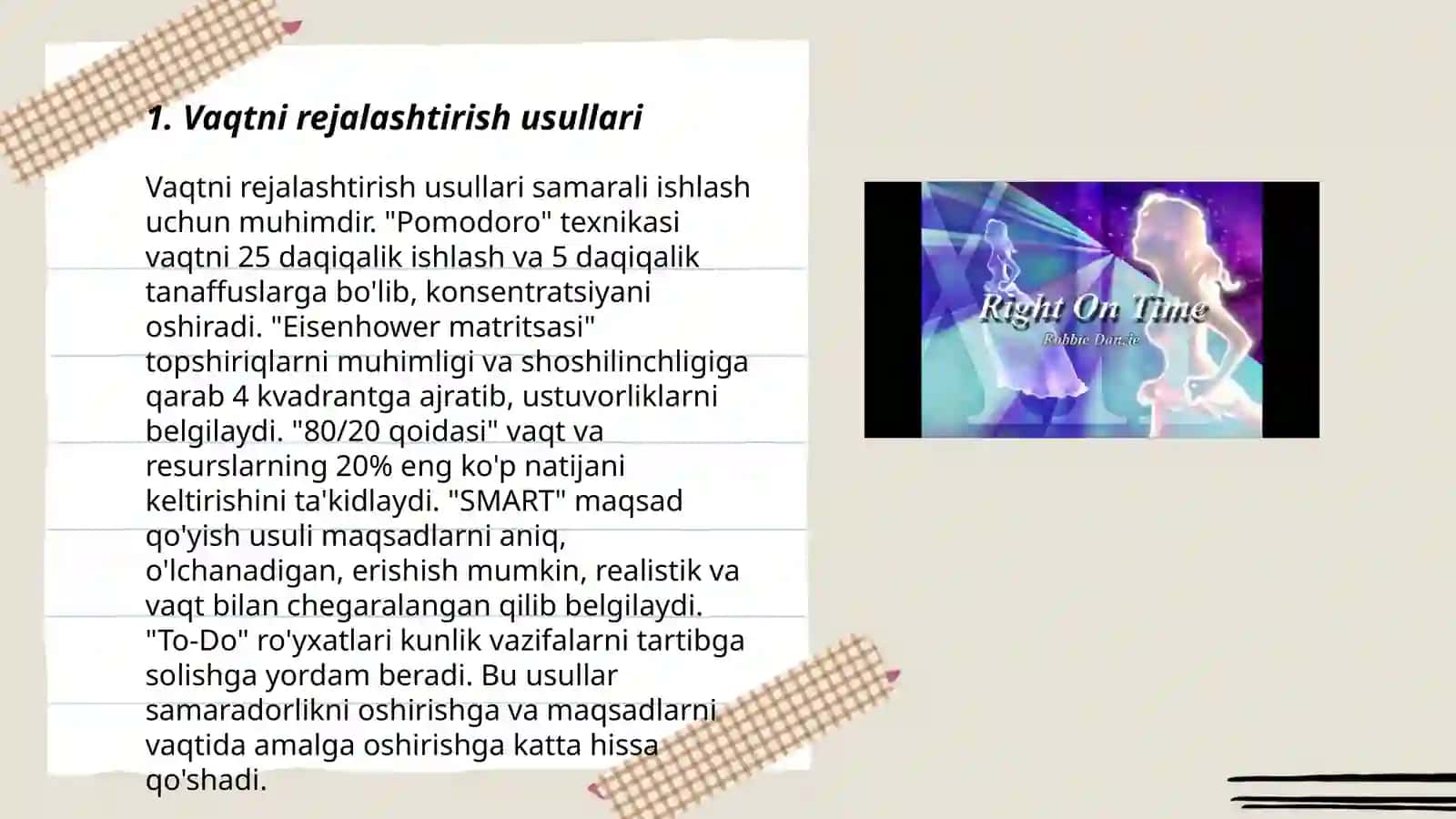 Vaqtni to‘g‘ri boshqarish 3