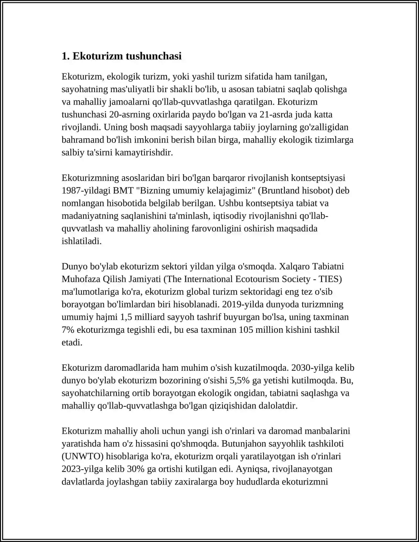 EKOTURISTIK XIZMATLAR 3