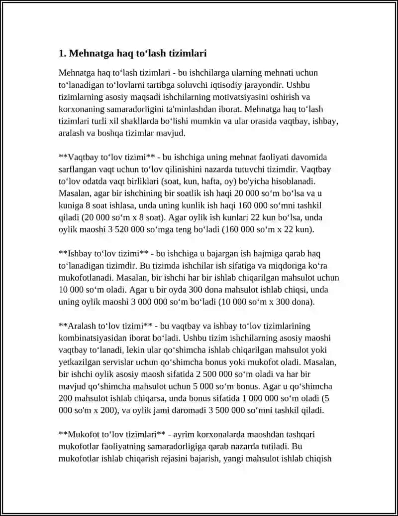 Mehnatga haq to‘lash tizimlari 3