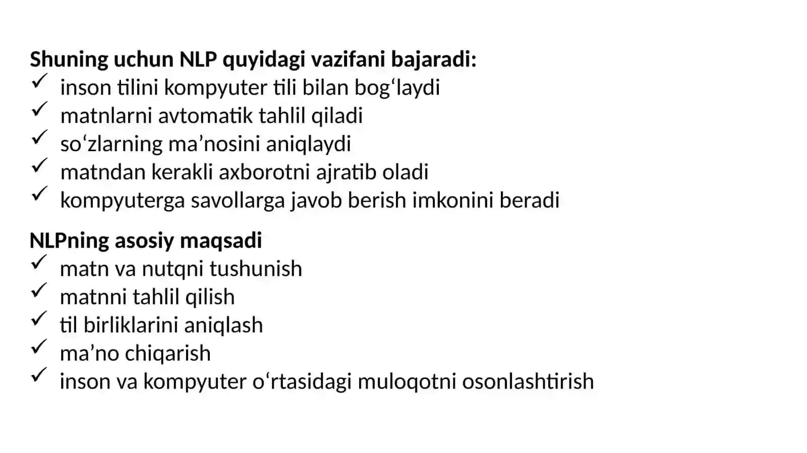 Tabiiytilga qayta ishlov berish (NLP) haqida tushuncha 3