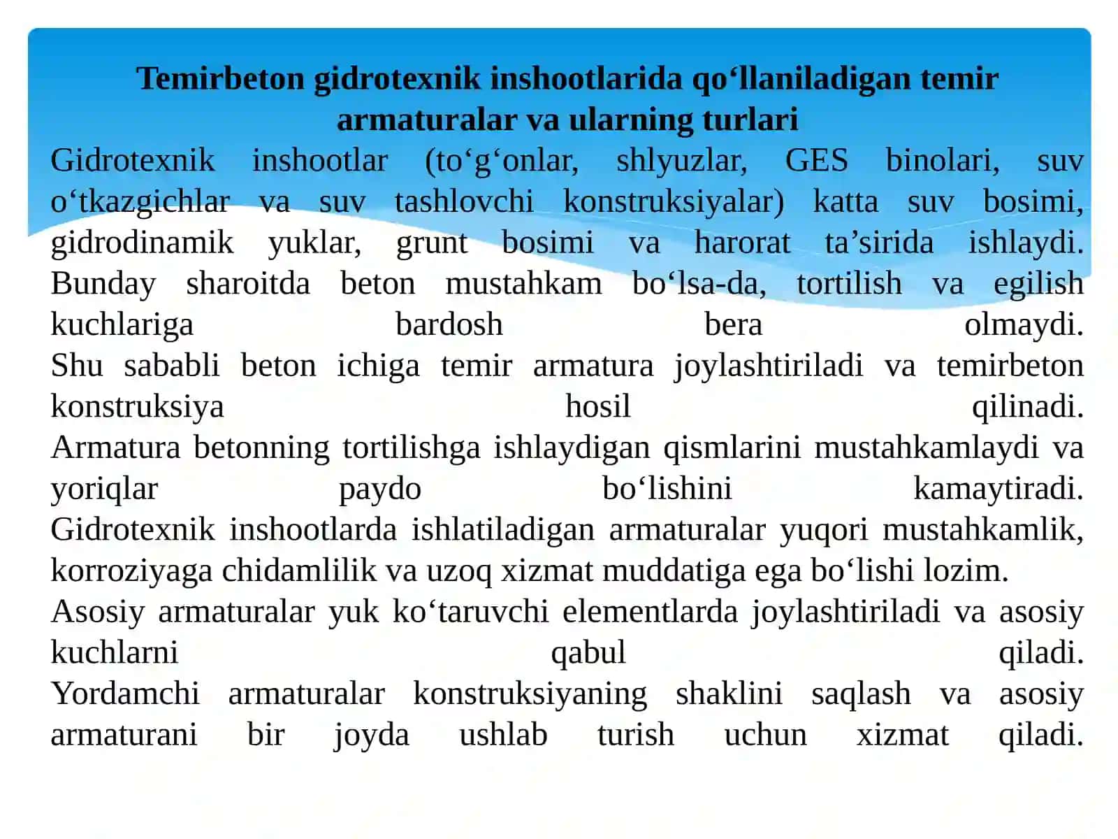 Temirbeton Gidrotexnik Inshootlar 3