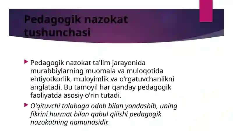 Pedagogik nazokat va odob-axloqi 3