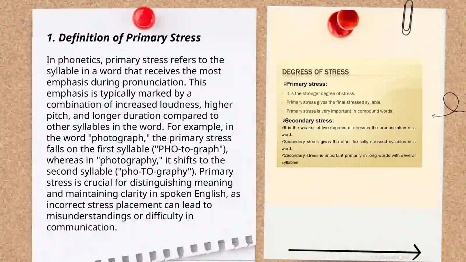Primary and secondary stress 3
