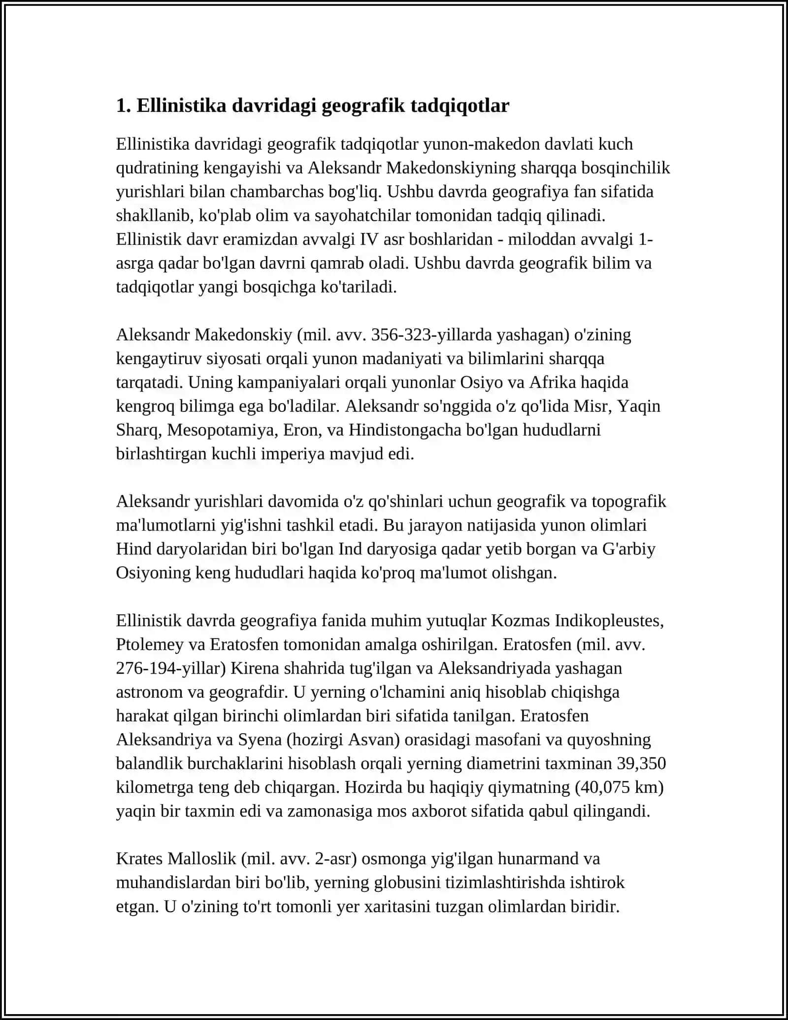 QADIMGI GRETSIYADA GEOGRAFIYA 3