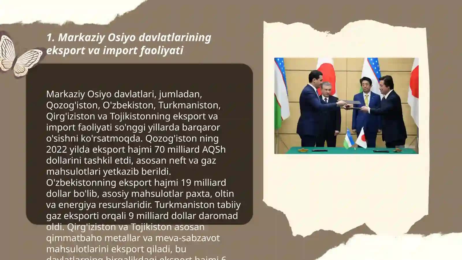 Markaziy Osiyo davlatlarining eksport va import faoliyati 3