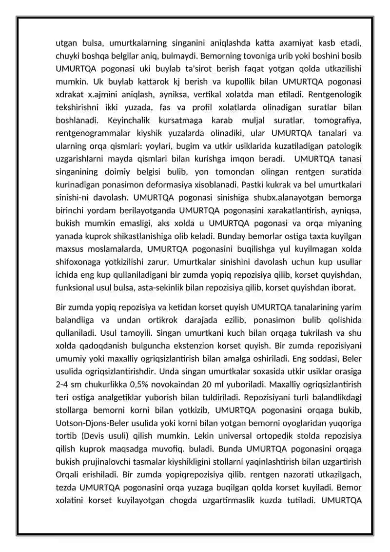 UMURTQA PORONASINING JAROHATLARI 3
