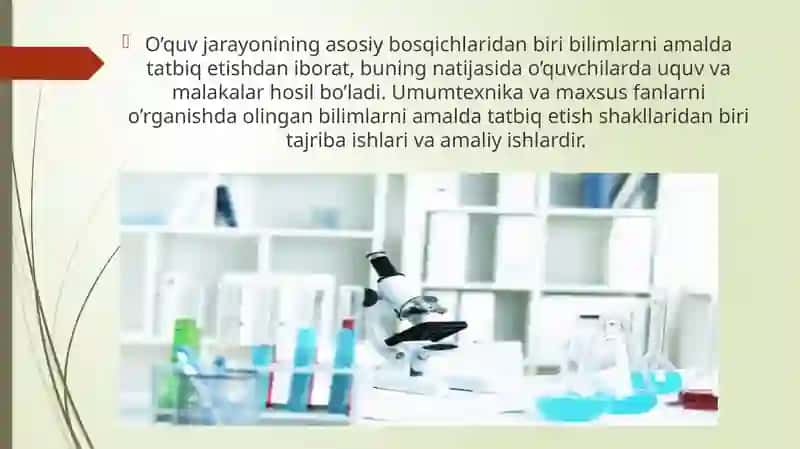 Laboratoriyavaamaliymashg’ulotlargatayyorgarlikko’rish 3