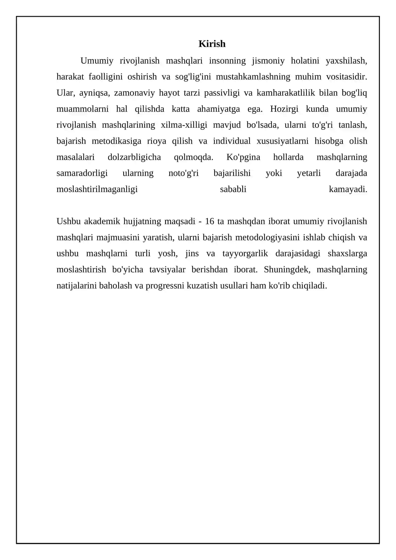 Umumiy rivojlanish mashqlari haqida 3
